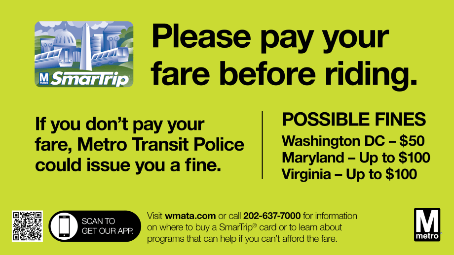 WMATA Launches Fare Evasion Warning Campaign