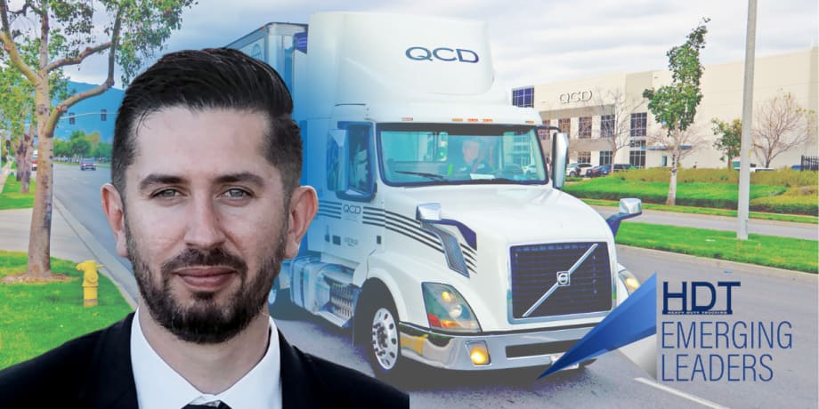 Xavier Alcala graphic with QCD truck in background