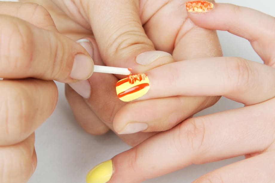 Simple Marbled Nail Art