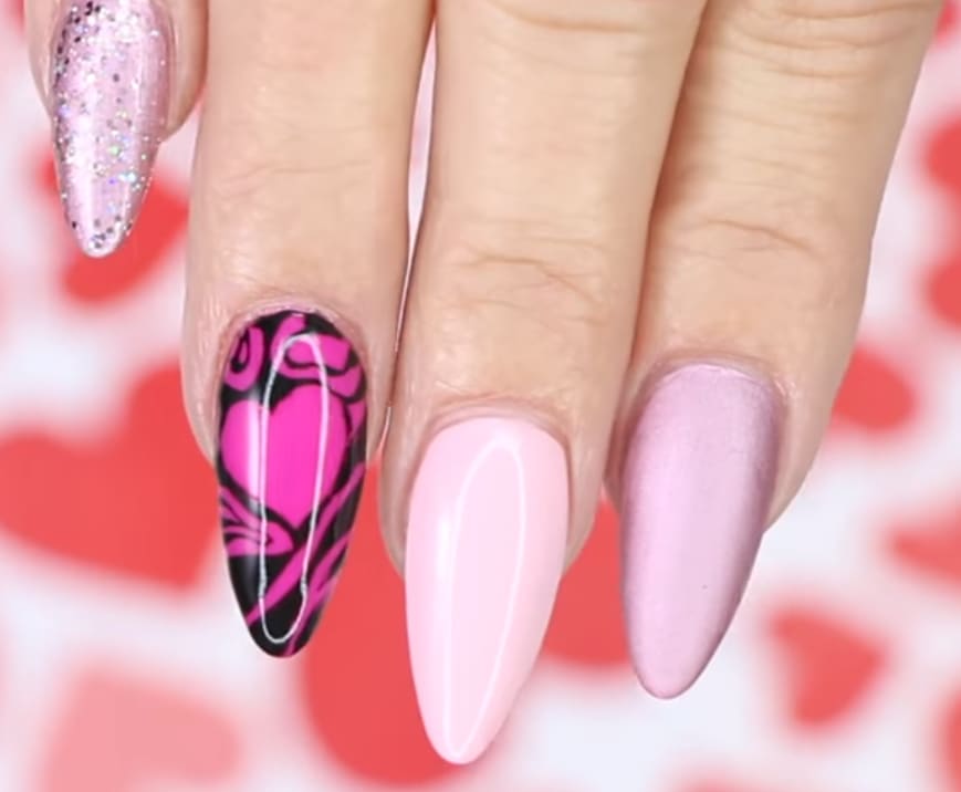 Young Nails Vlog #100: Pink Heart Love Nails