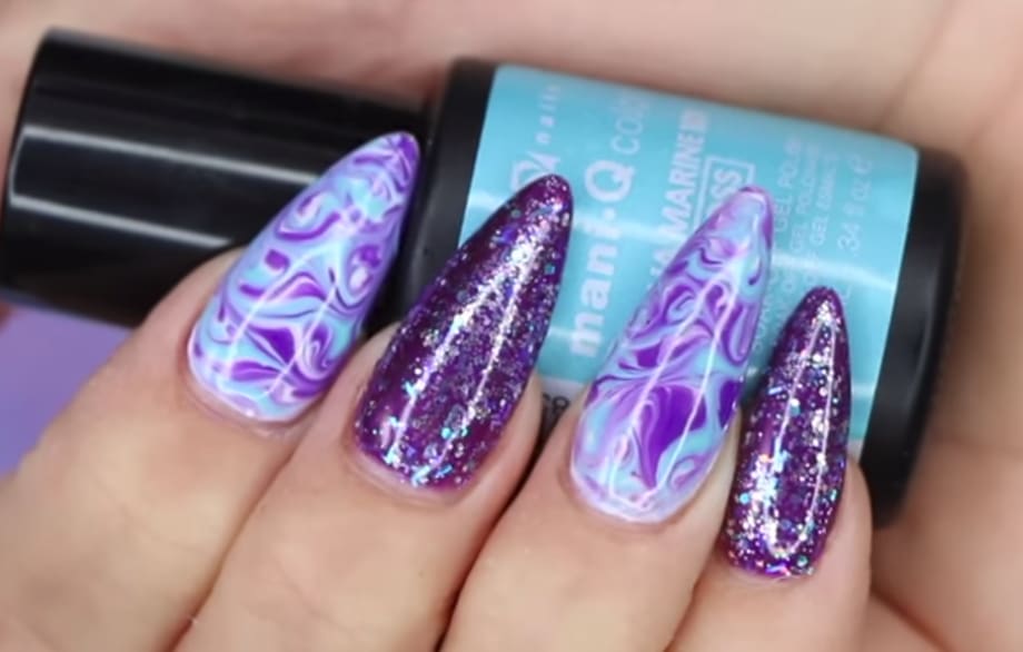 Young Nails Vlog #106: Glitter Tie Dye Marble Nails