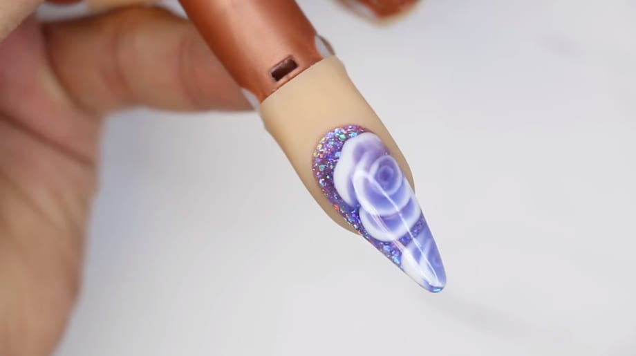 Young Nails VLog #29: Greg's Encased Acrylic Blue Rose