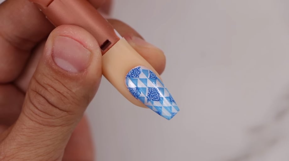 Young Nails VLog #56: The Acrylic Double-Stamped Vinyl Design