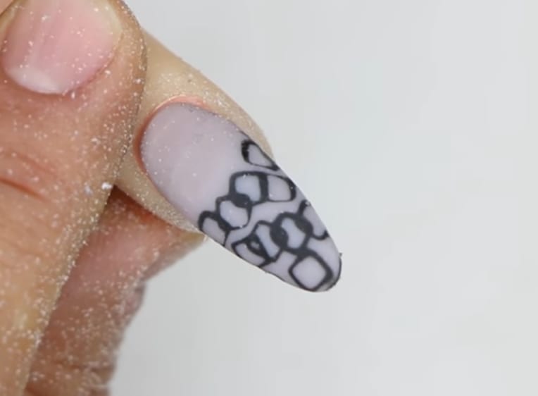 Young Nails Nail School: How to Stamp Negative Space Acrylic Designs
