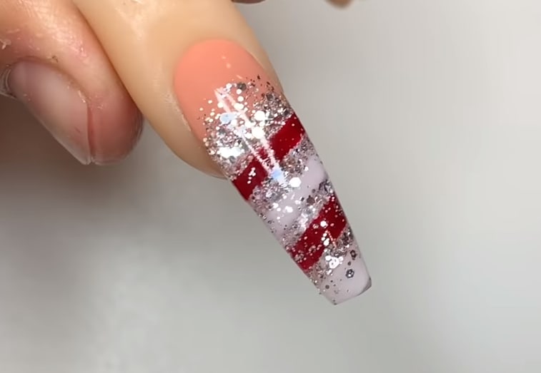 Young Nails Candy Cane Nail Art Demo