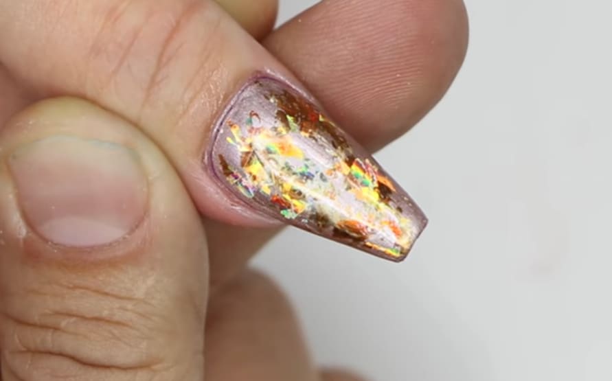Young Nails Nail School: How to Transfer Foil Onto Caption Polish