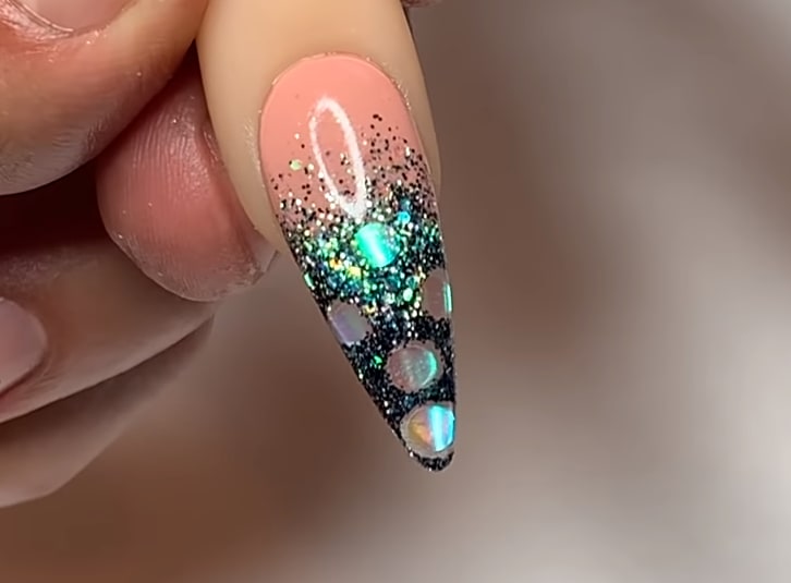 Young Nails Holiday Window Acrylic Nail Design