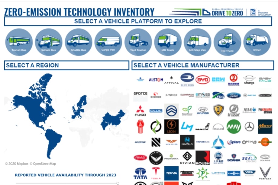 Calstart Launches Tool Highlighting Zero-Emission Vehicle Offerings
