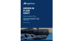 Agile Fleet eBook cover: “Hidden in Plain Sight: Fleet Compliance Risks” for public sector and shared fleet operations.