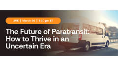 title of the webinar over an image of a transit van on the road