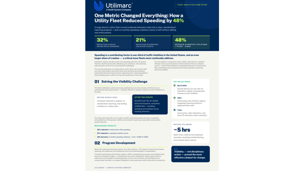 Utilimarc Fleet Analytics Case Study