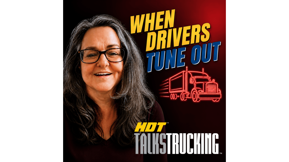 Podcast thumbnail showing Jane Jazrawy, the words "When Drivers Tune Out," and a line drawing of a truck.
