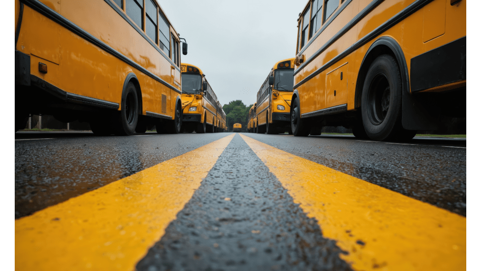 parked school buses