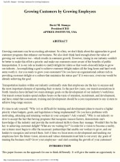 Growing Customers by Growing Employees