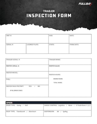 Trailer Inspection Form