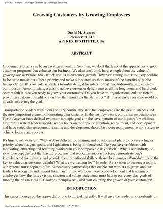 Growing Customers by Growing Employees