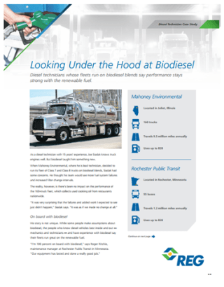 Looking Under the Hood at Biodiesel