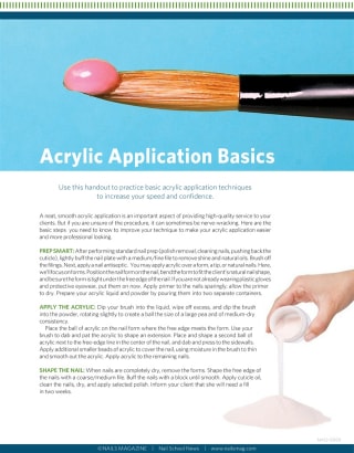 Handout : Acrylic Application Basics