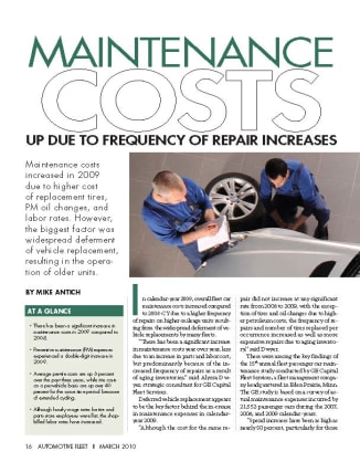 2009 Maintenance Statistics