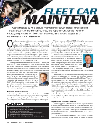 2013 Maintenance Statistics