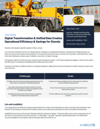 How Stavola Unlocks Construction Efficiency With a Single, Easy-To-Use Fleet Technology Platform