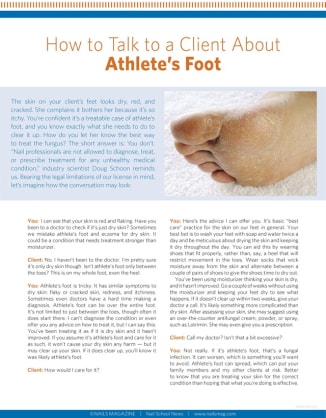 How to Talk to a Client About Athlete’s Foot