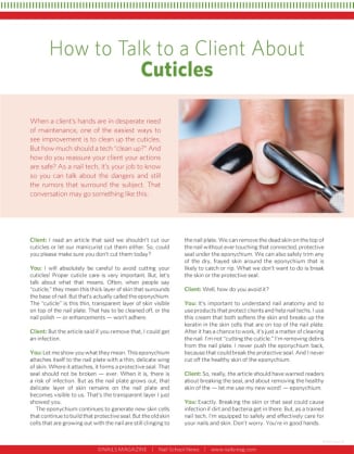 How to Talk to a Client About Cuticles