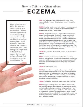 How to Talk to A Client About Eczema