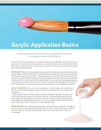 Handout : Acrylic Application Basics