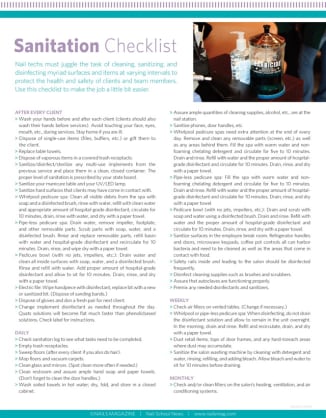 Handout : Sanitation Checklist
