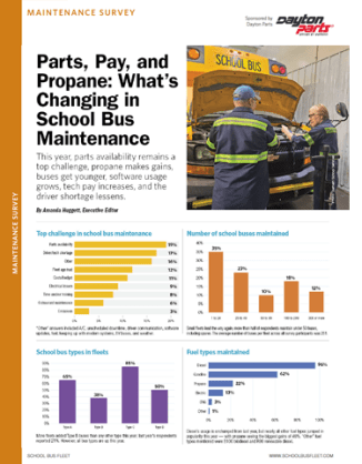 2025 School Bus Maintenance Survey