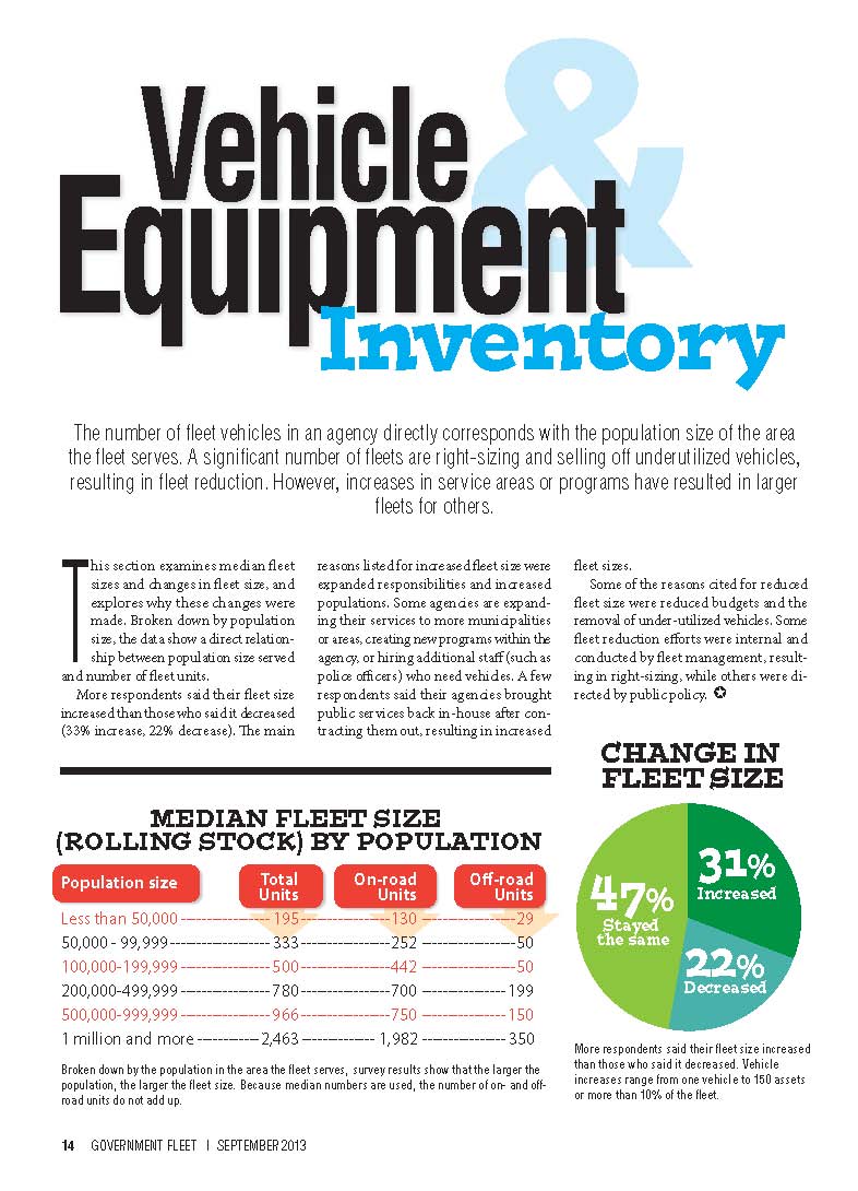 Gove Inventory 2013 Vehicle and Equipment Inventory | Government Fleet