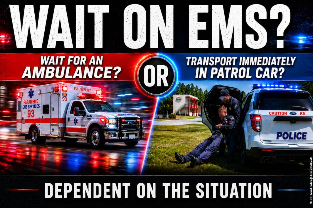 When Do You Transport a Wounded Officer by Police Vehicle?