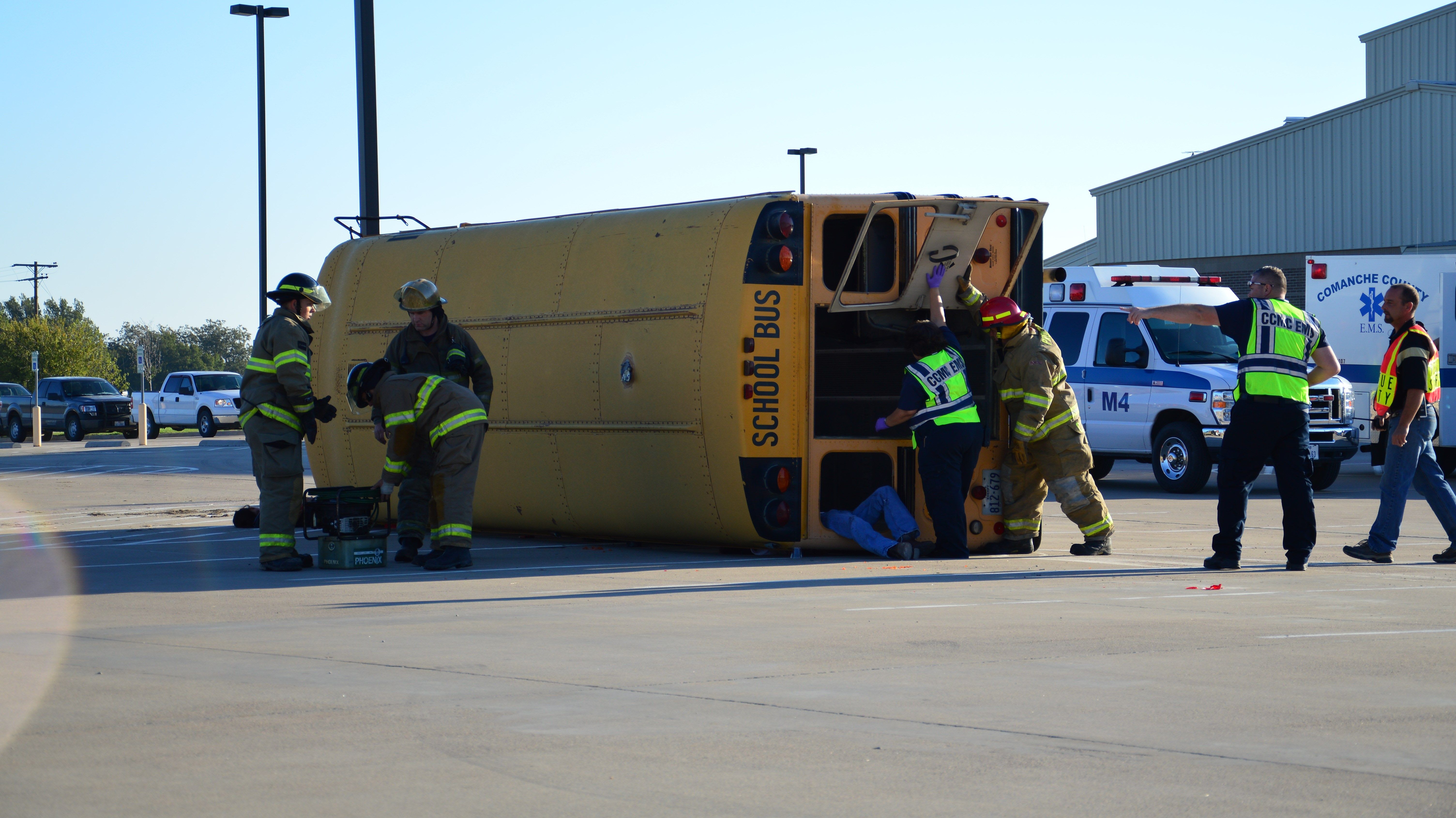 PHOTOS: Texas district holds emergency management training | School Bus ...