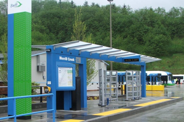 Community Transit unveils first Swift BRT station | Metro