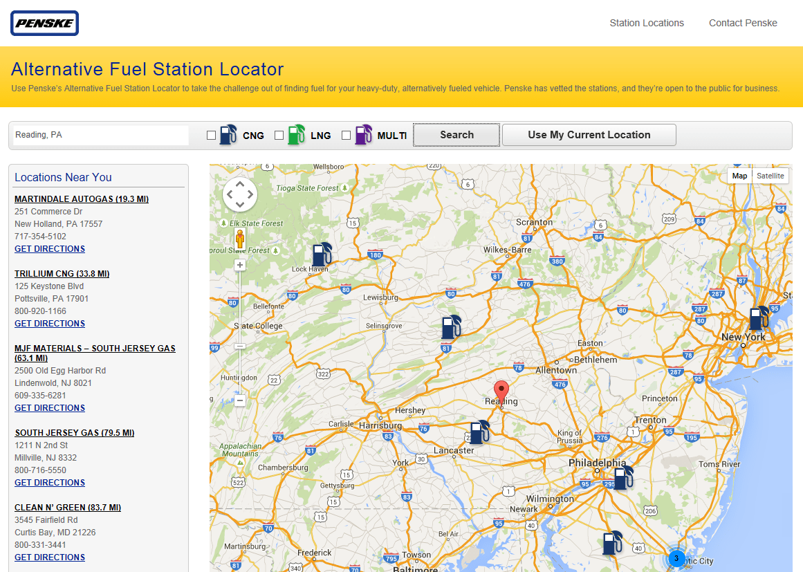 Penske Offers Online Alternative Fuel Station Finder | Heavy Duty Trucking