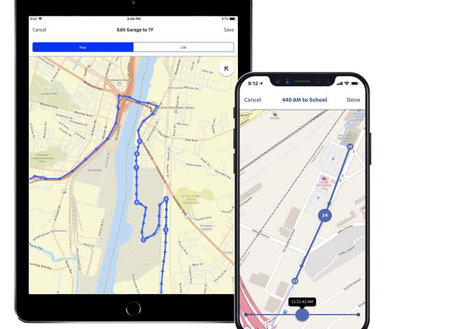 Route-Building, Navigation App | School Bus Fleet