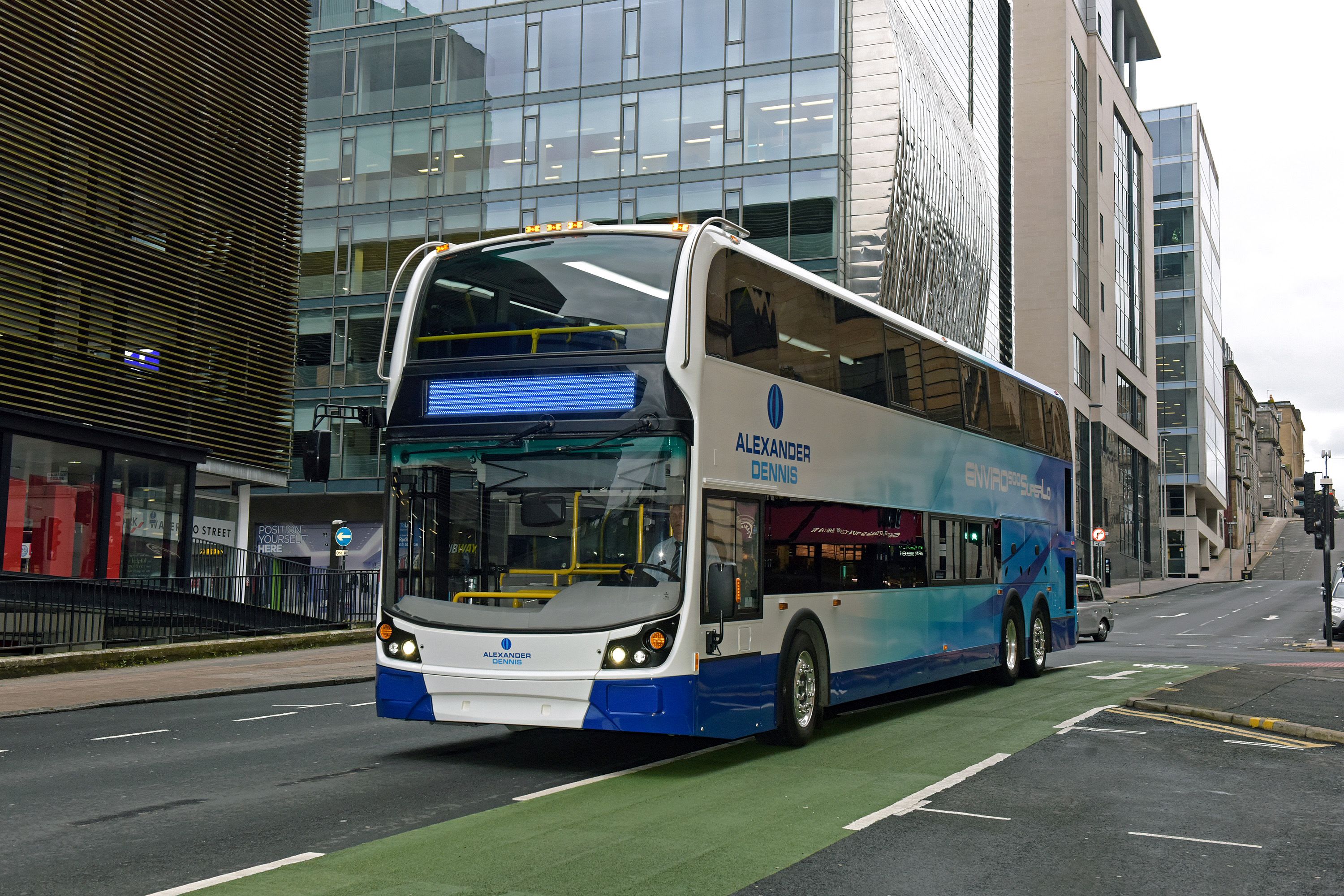 Branded Rig Bus Alexander Dennis Taps Big Rig to Partner on Double-Deck Bus Builds | Metro