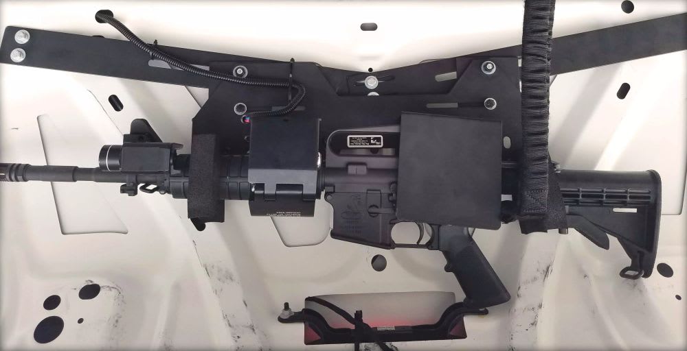 Police Car Cabin Rifle Rack Weapon Rack Systems Made for Law Enforcement | Government Fleet