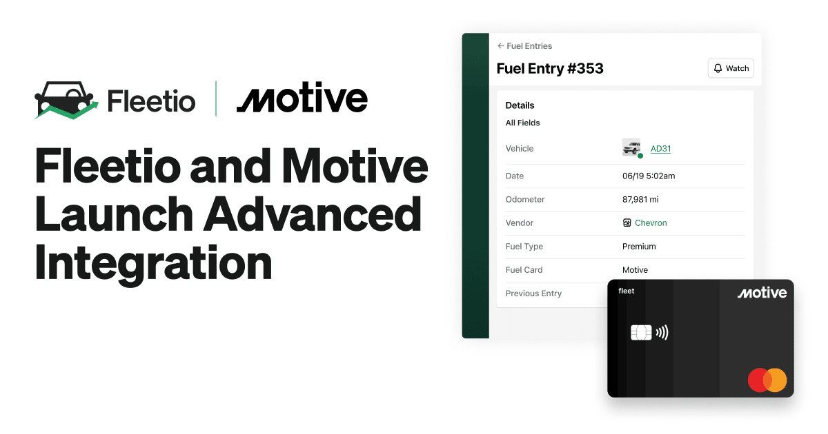 Motive Rttvps Fleetio and Motive Announce Fleet Maintenance and Optimization Platform ...