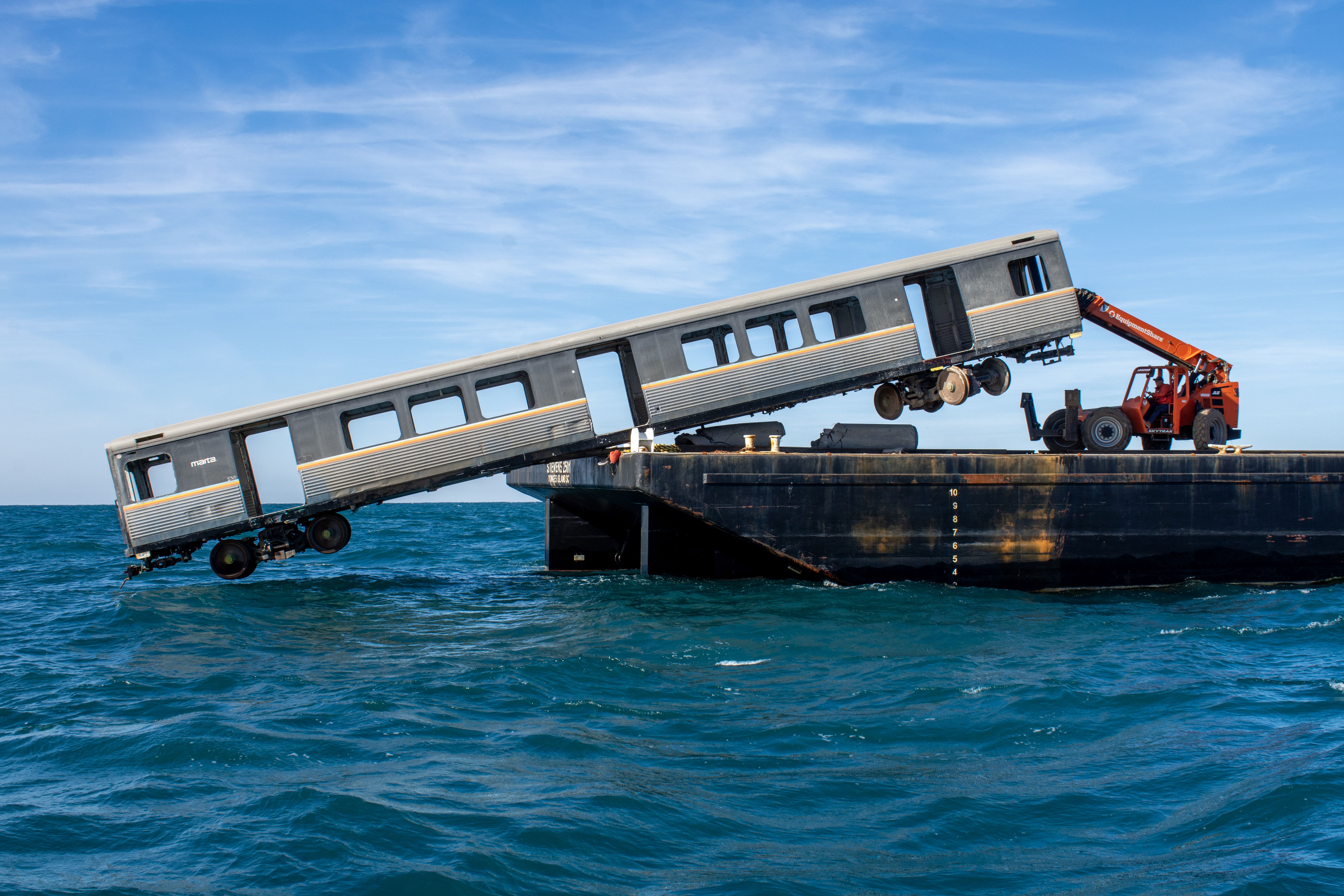 Railcars Deployed into Atlantic Ocean as Part of Reef Project | Metro