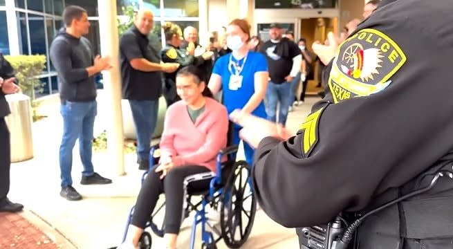 TX Officer Shot in Face During Training Last Month Leaves Rehab ...